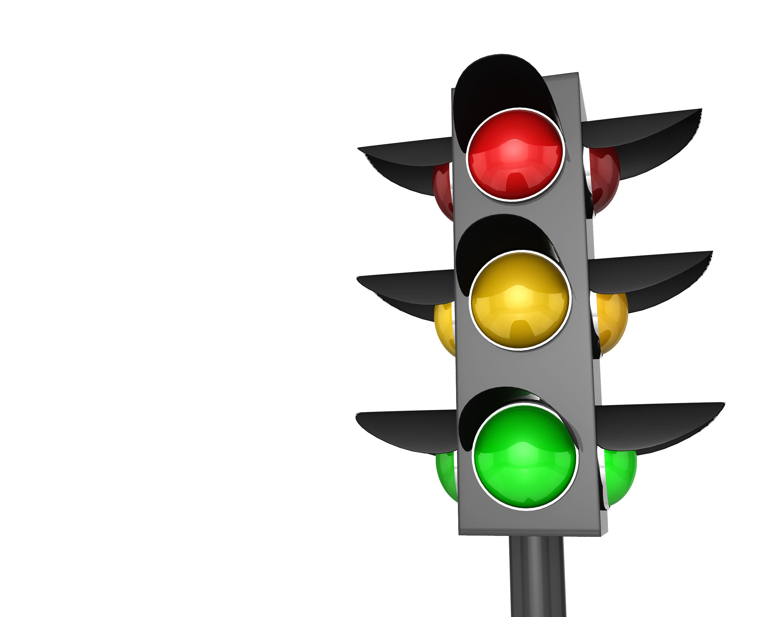 3D Graphic Of Traffic Signal Stock Photo