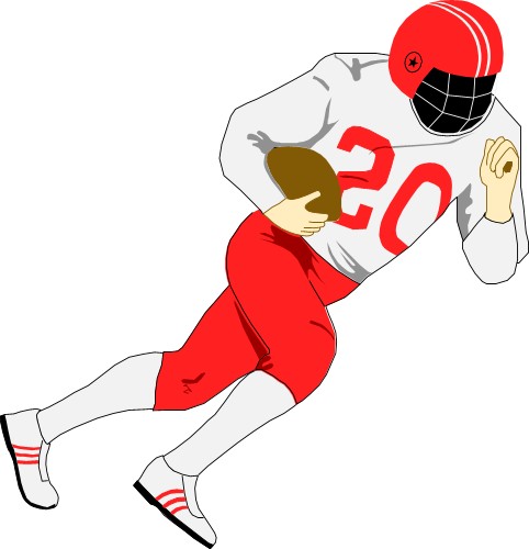 Football player clipart png