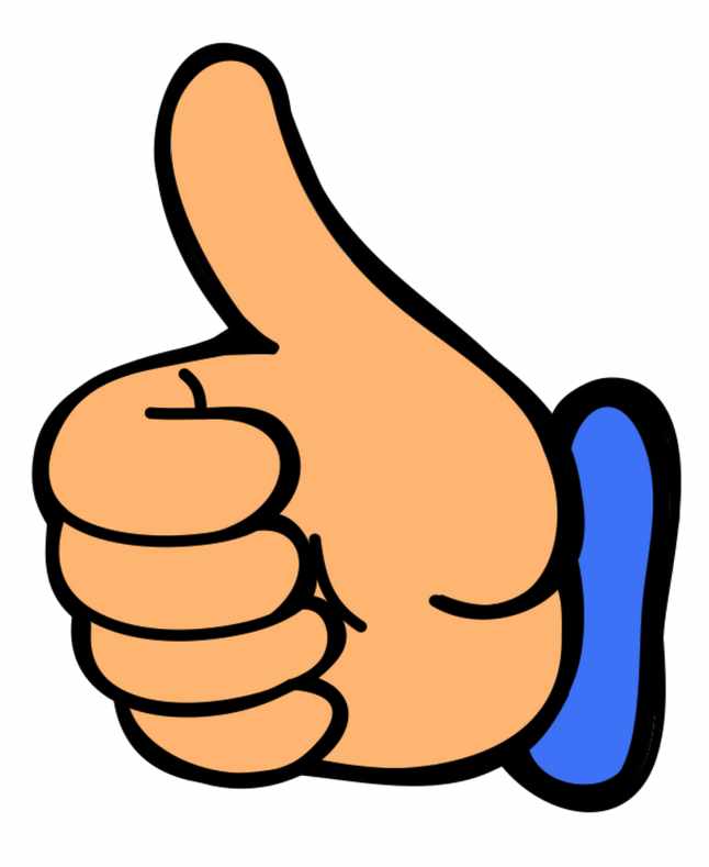 Thumbs up clipart free