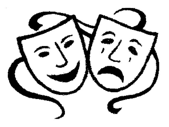 Drama masks clipart free