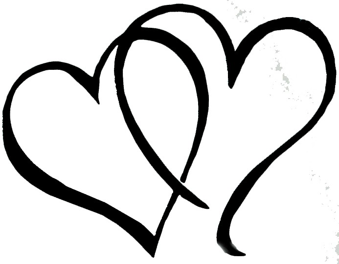 Best Photos of Double Heart Stencil - Double Heart Shape Clip Art ...