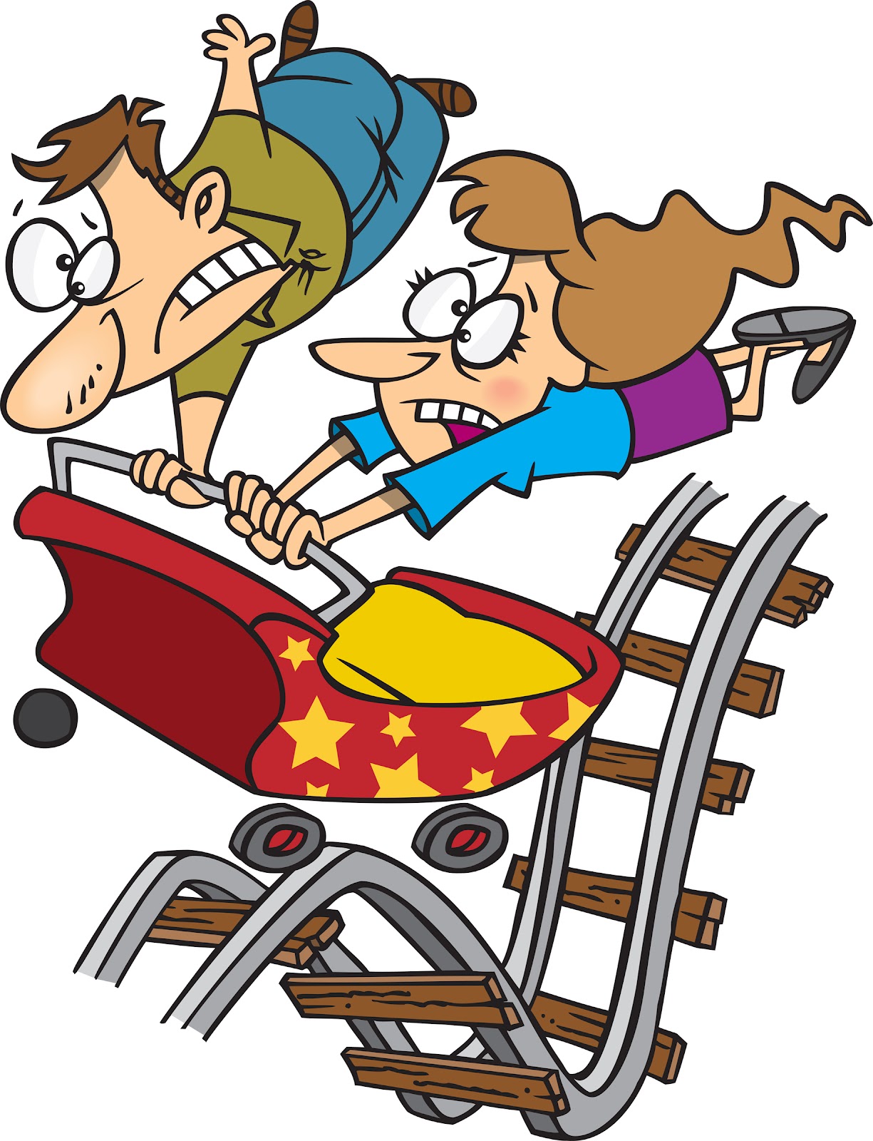 Cartoon Roller Coaster Clipart