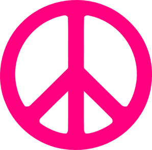 Hot Pink Peace Sign Clip Art - vector clip art online ...