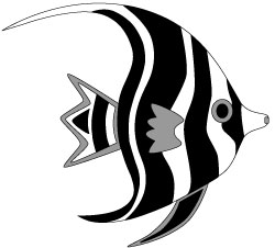 Tropical Fish - Angel Fish Clip Art Image (Free printables)