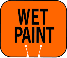 Cone and Delineator Wet Paint Sign | 535-00004 | Traffic & Parking ...