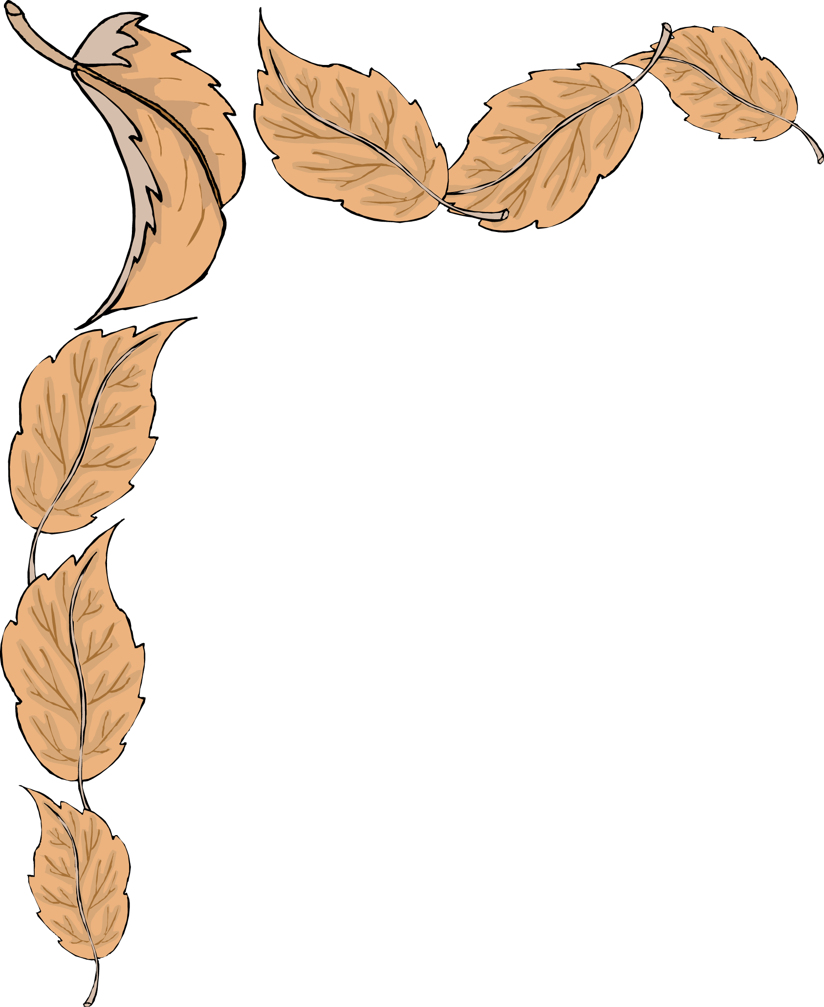 free autumn leaf border clip art - photo #4