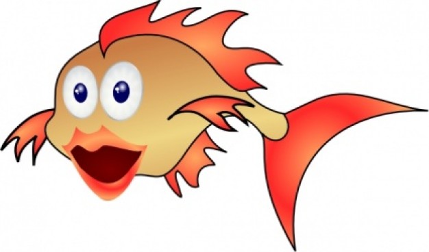 Gold Fish clip art | Download free Vector