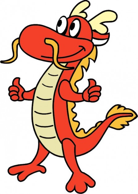 cartoon dragon characters vector material | Download free Vector