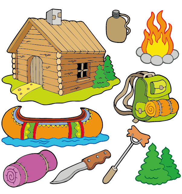 free clip art camping cartoon