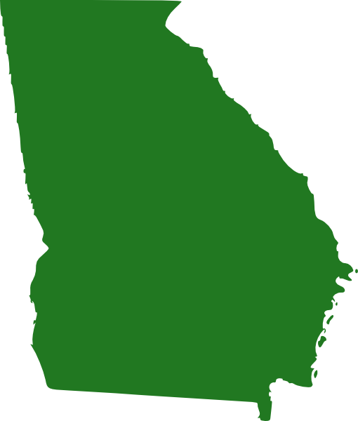 State Of Georgia Map clip art Free Vector