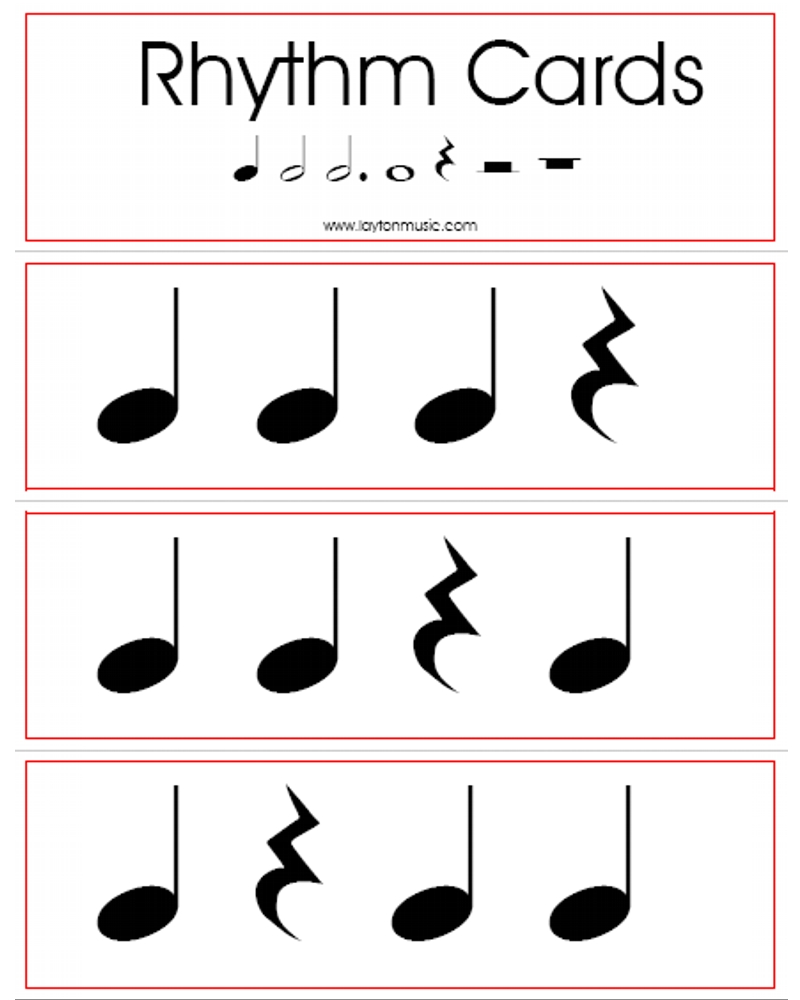 Rhythm Flashcards | Layton Music Games and Resources