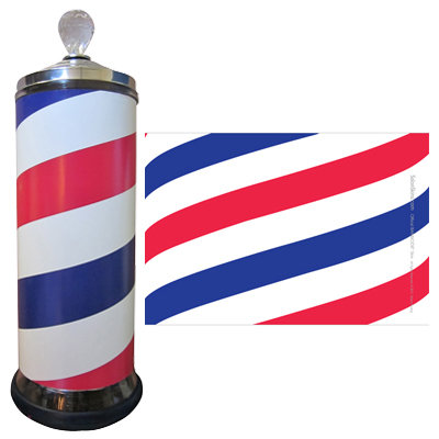 Salon Skins Barber Pole Decorative Barbicide Jar Wrap