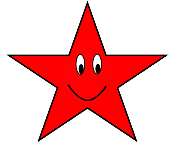 red star with happy face clipart sketch , lge 12cm | Flickr ...
