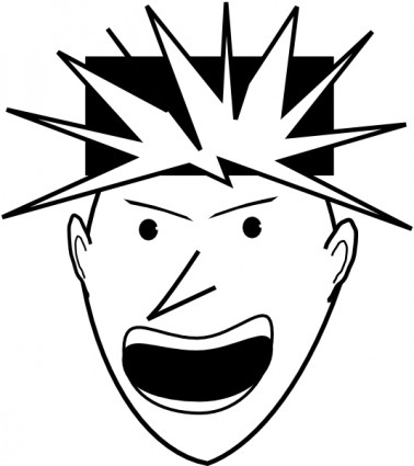 Angry Punk clip art Vector clip art - Free vector for free download
