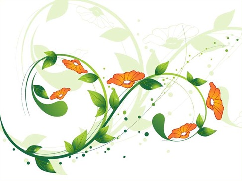 Green Swirl Floral Vector illustration | Free Vector Graphics ...