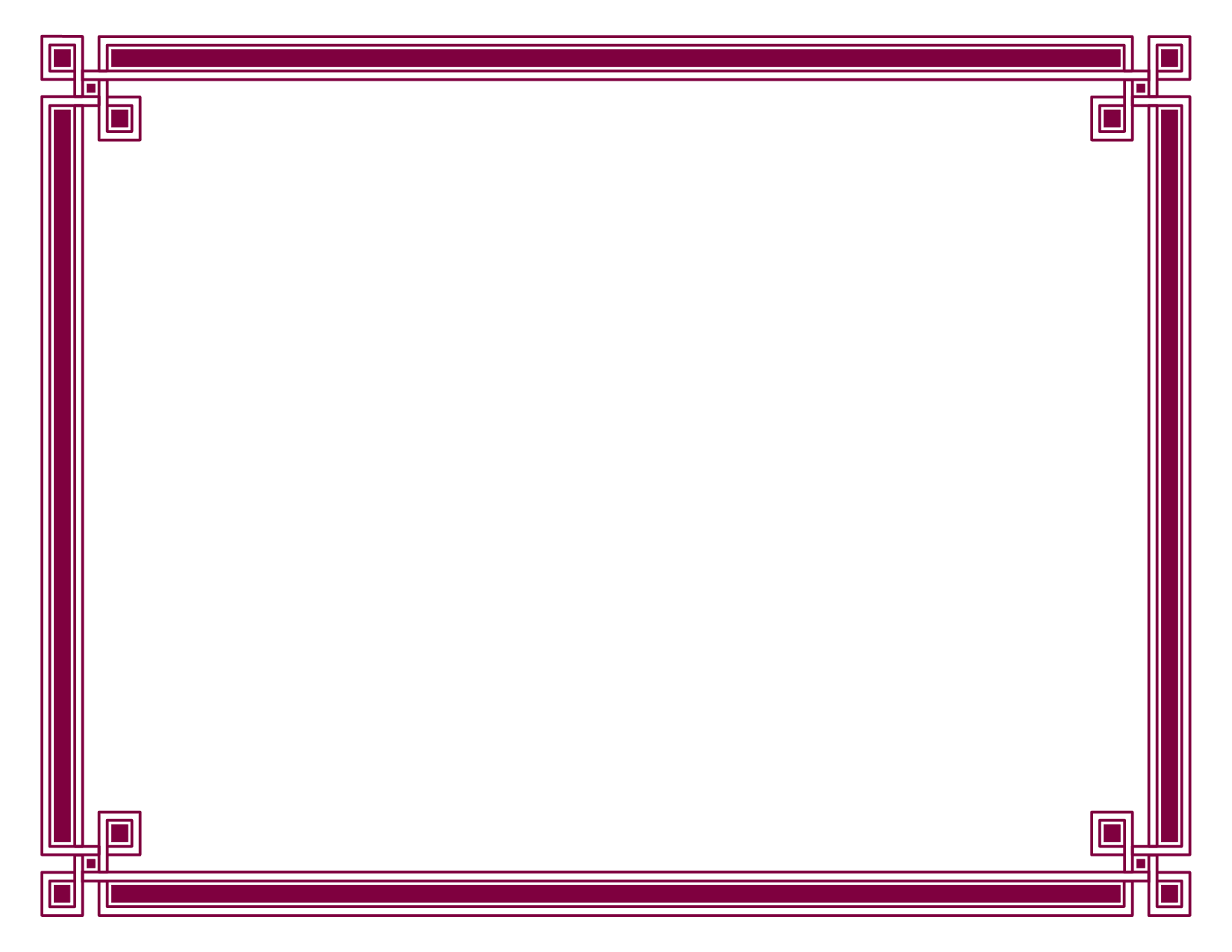 Certificate Border Paper Burgandy Style 2