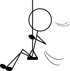 Stick People Clipart Image - Stick Person Swinging