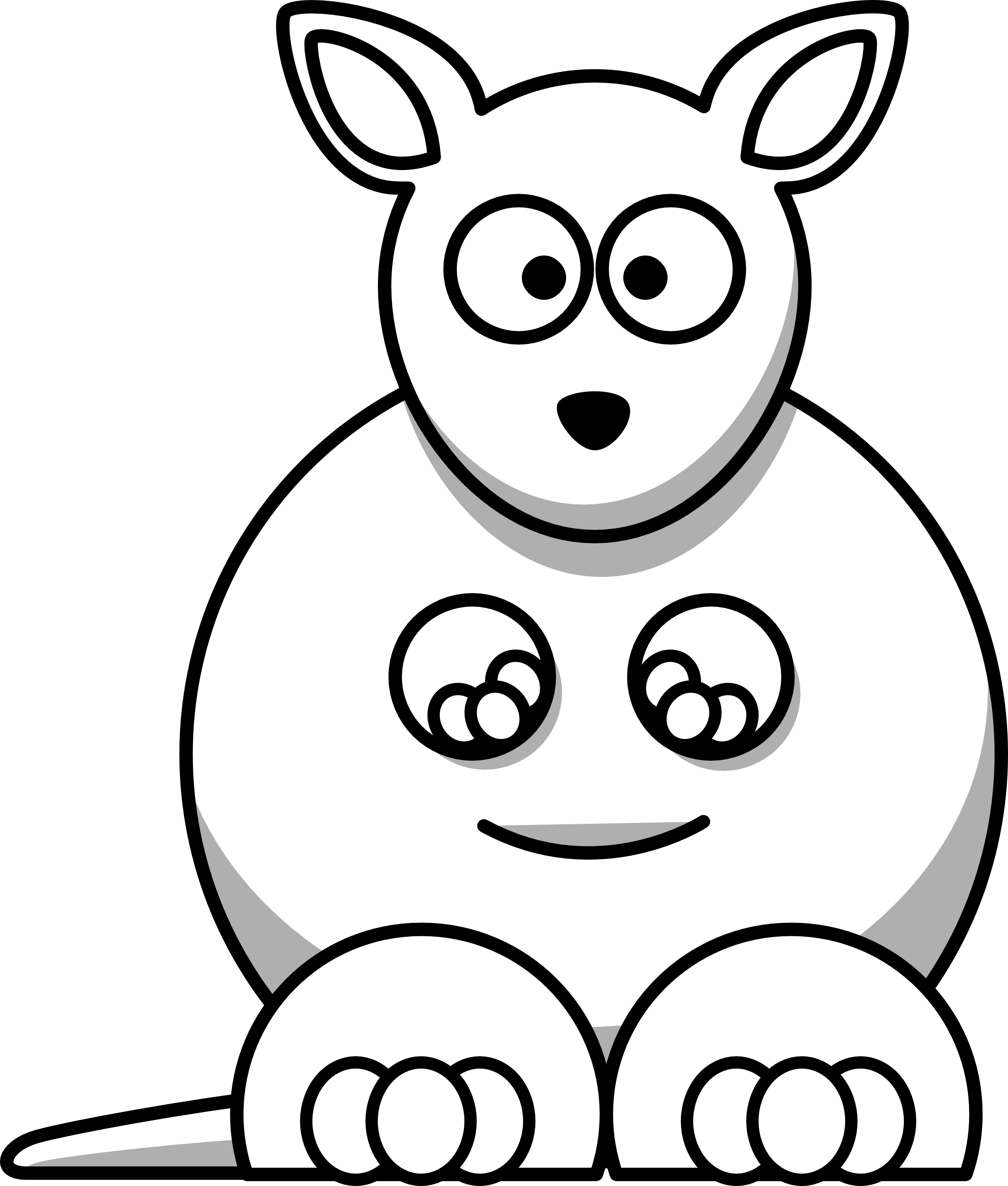 free black and white clipart of animals - photo #10