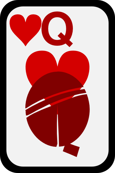 Queen Of Hearts clip art Free Vector