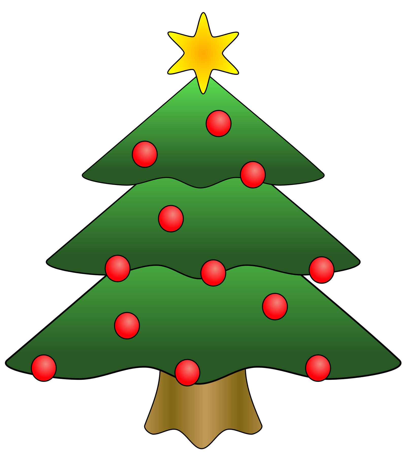 Clip Art Of Christmas Tree Picture 143799 Royalty Free Vector