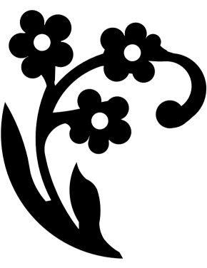 Flower stencils on Universalscrapbook - Scrapbooking Logos Sharing
