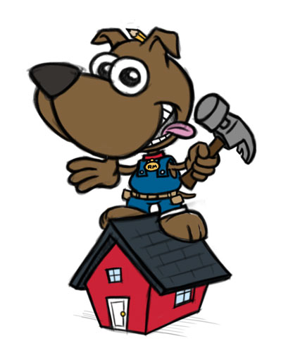 Carpenter Dog Cartoon Mascot Character Design