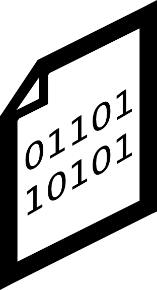 Binary File Icon clip art Free Vector