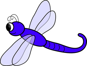 Dragonfly Clipart Image - Cartoon of a Cute Dragonfly