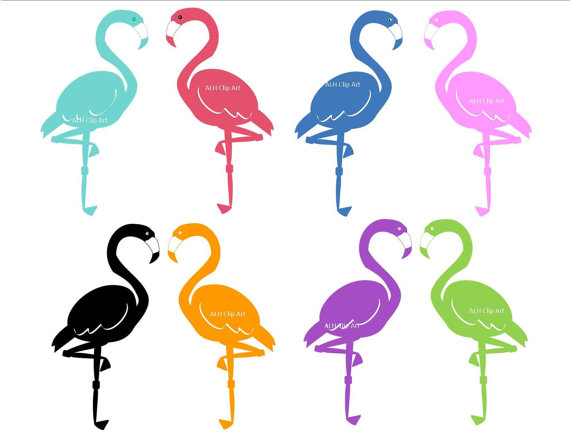 INSTANT DOWNLOAD Flamingo Clip Art Digital by aprilhovjacky