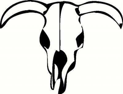 Cow Skull Vinyl Decal | Car Decal | Cowboy Decals | The Wall Works