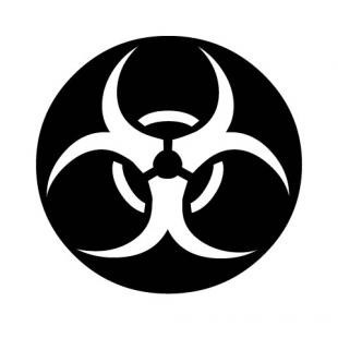 Radioactive logo famous logos decals, decal sticker #