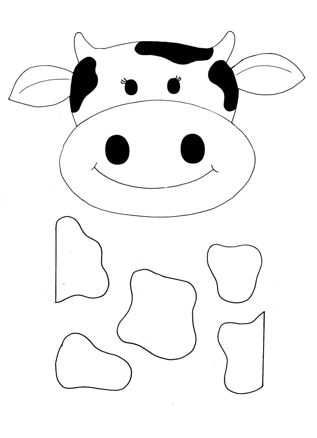 Cow Template Printable ClipArt Best