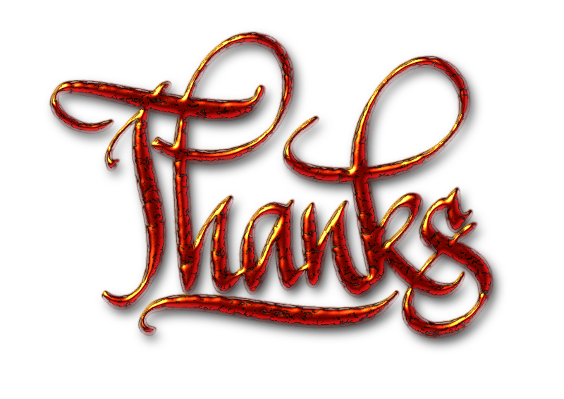 Clipart - Thanks, textured digital calligraphy