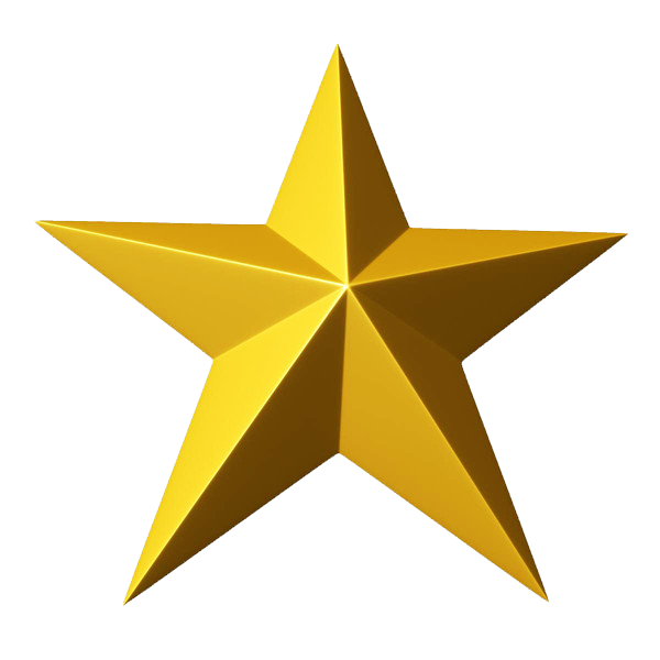 3D Gold Star PNG Clipart | PNG Mart