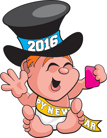 Baby New Year Clip Art, Vector Images & Illustrations