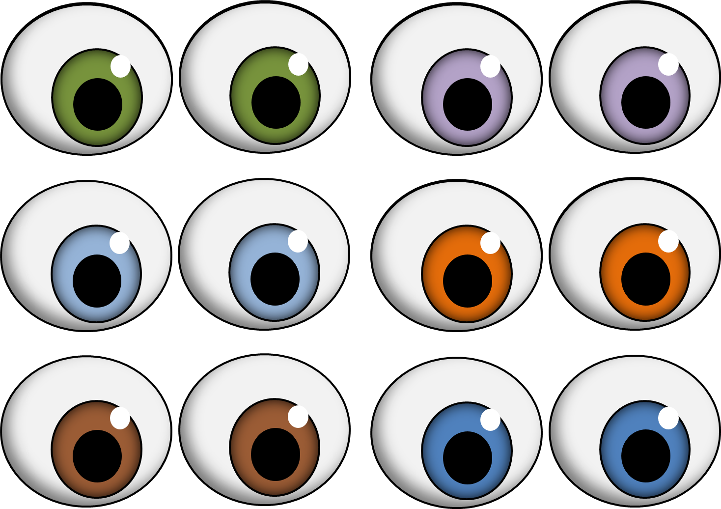 Monster Eyes Clipart