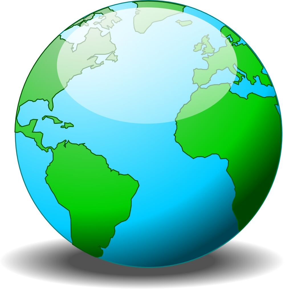 World Globe with Shadow Vector: AI and EPS Downloads