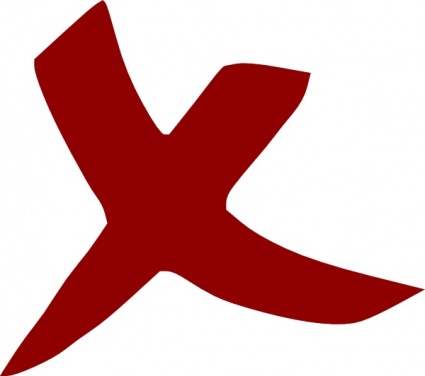 X Wrong Cross No clip art vector, free vector images