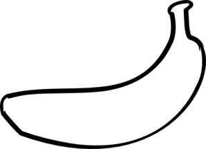 Banana Outline Clip Art - vector clip art online ...