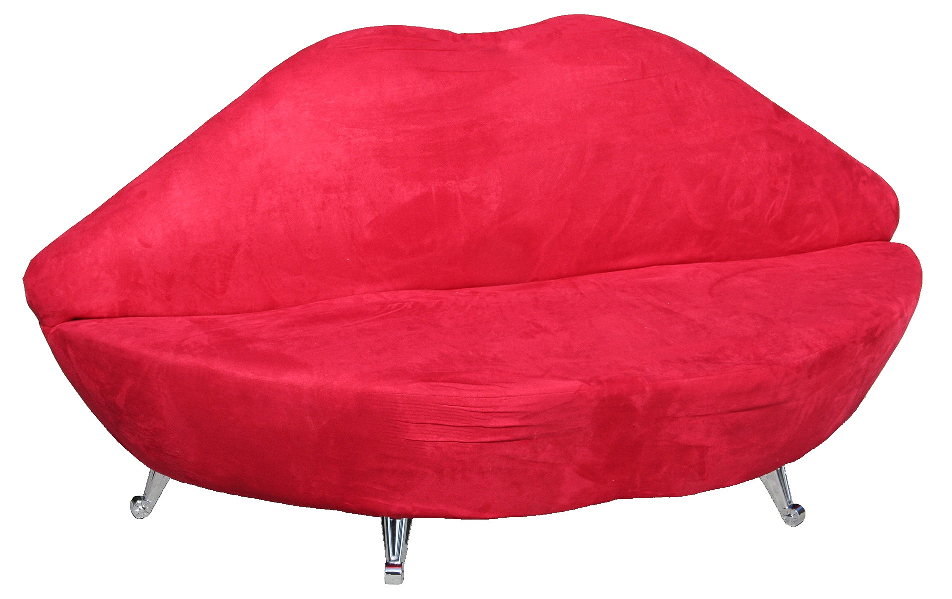 Three Seater Red Lips Sofa on Legs