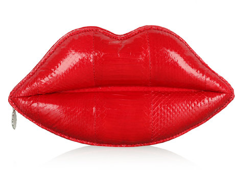 Lulu Guinness Lipstick Padded Lips Clutch in Red | Lyst
