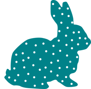 Bunny Polka Dot Silhouette clip art - vector clip art online ...