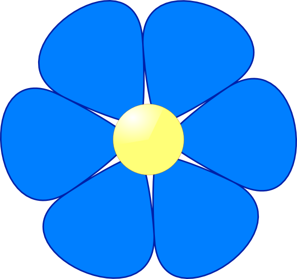 Blue Flower clip art - vector clip art online, royalty free ...