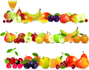 Realistic fruit vector Illustration set 03 - Vector Food free download