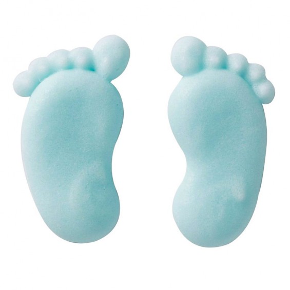 Blue Sugar Footprints - pack of 100 pairs
