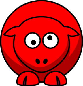 Sheep Red Looking Crossed-eye Clip Art - vector clip ...