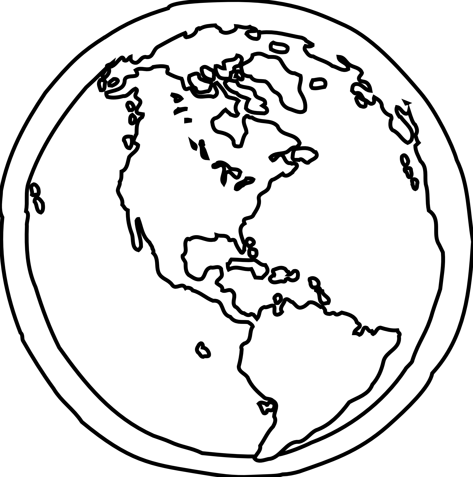 clipart of globe in black and white - photo #43