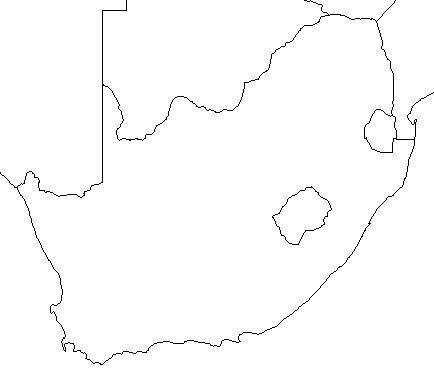Geography Blog: South Africa - Outline Maps