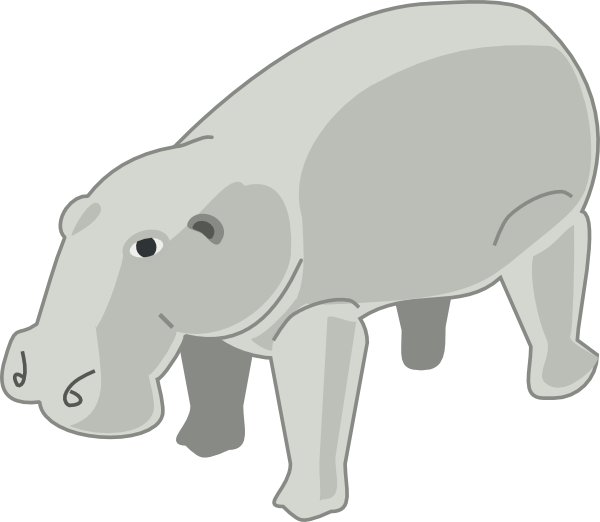 Hippopotamus clip art Free Vector