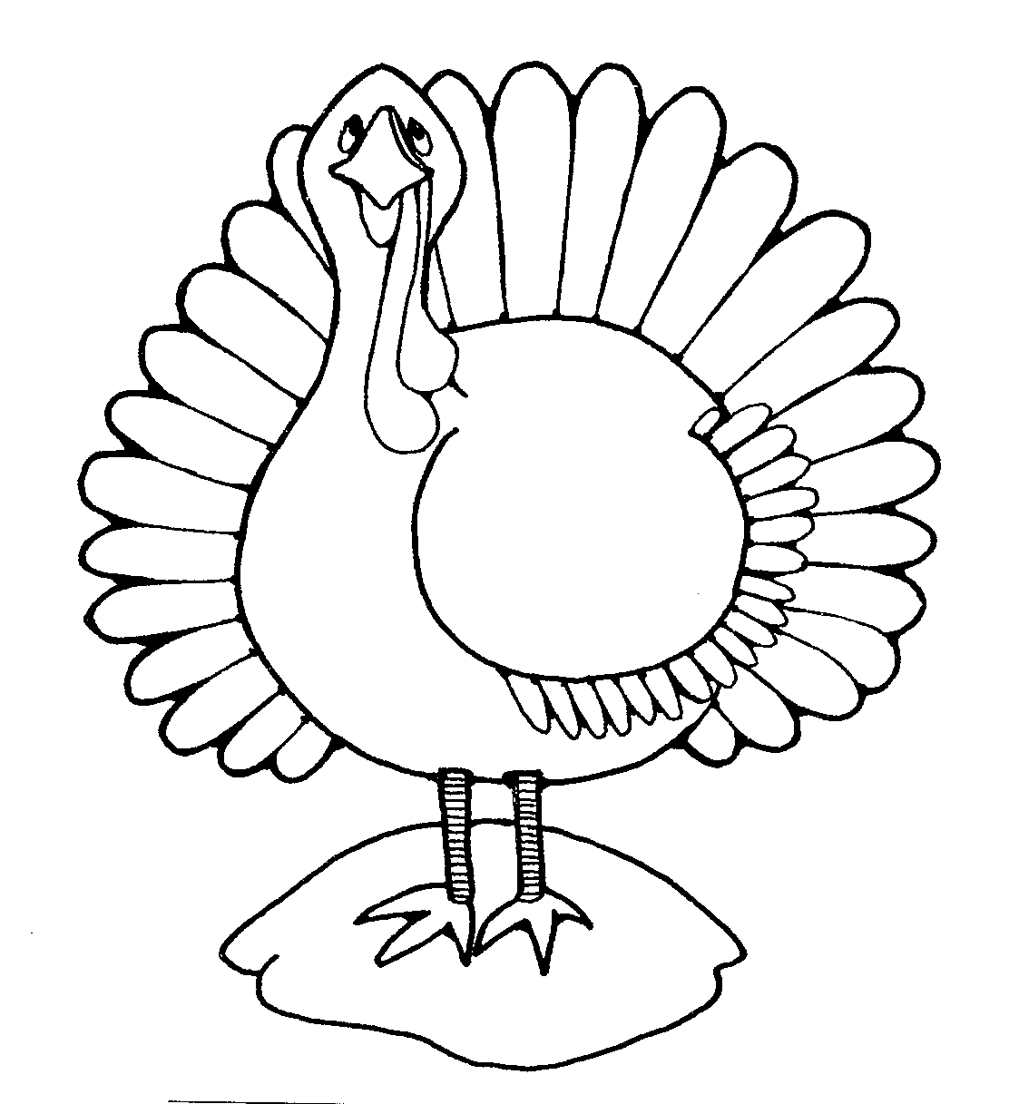 free black and white turkey clipart - photo #3
